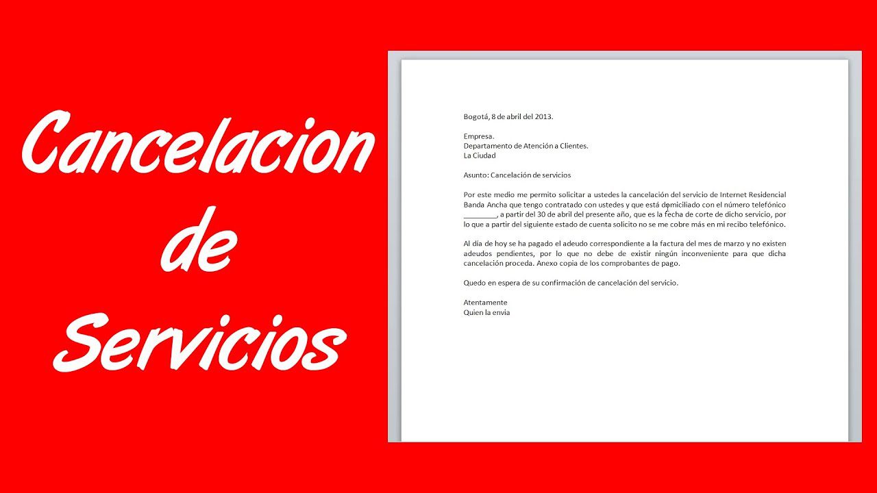 baja servicio