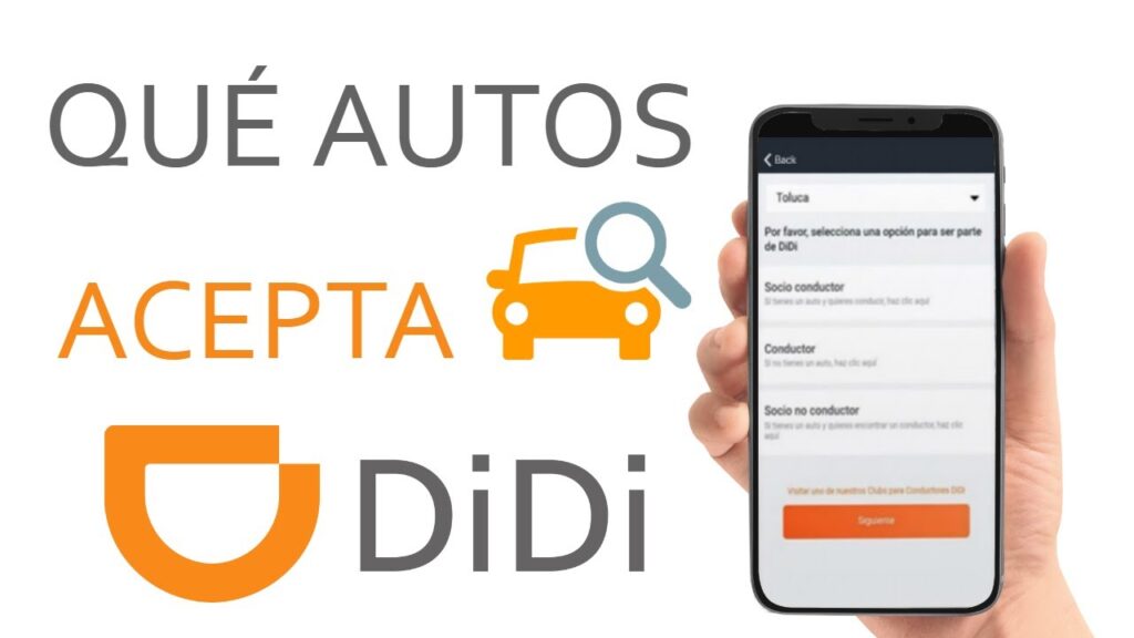Qué modelos de auto acepta Didi actualmente 22 didi acepta