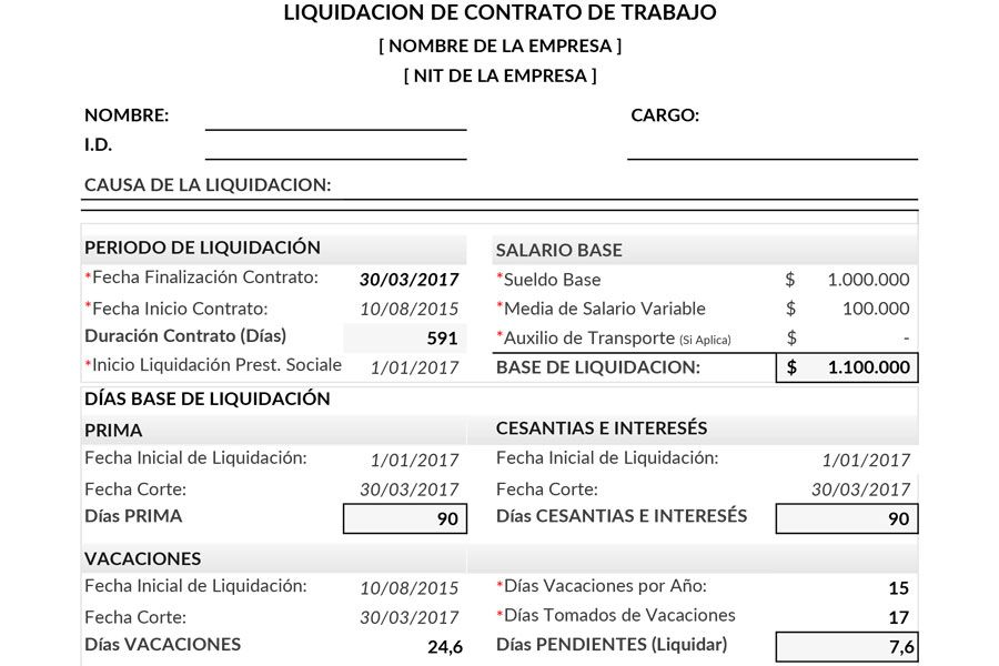 Cómo calcular tu liquidación laboral por ley 2 liquidacion laboral